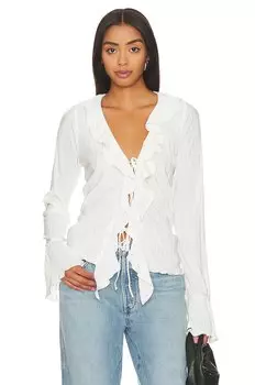 Топ Show Me Your Mumu Adela Ruffle, цвет Ivory Pleat