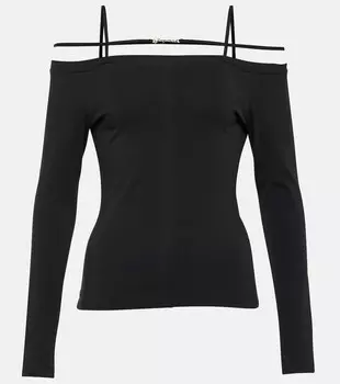 Топ Sierra Lencera из хлопка JACQUEMUS, черный