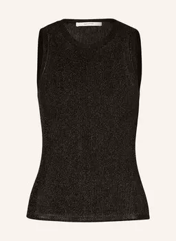 Топ silvigz из блестящей пряжи GESTUZ, черный
