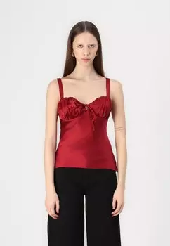 Топ SINGLET Gina Tricot, красный