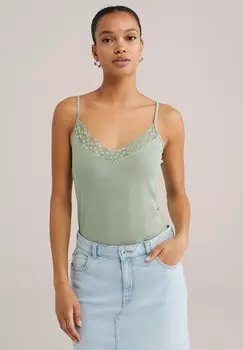 Топ SINGLET WE Fashion, светло-зеленый
