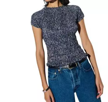 Топ Sissi Smocked с принтом «Конфетти» Nation LTD, цвет confetti print