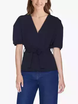 Топ Sisters Point Nasa Short Sleeve Wrap, черный