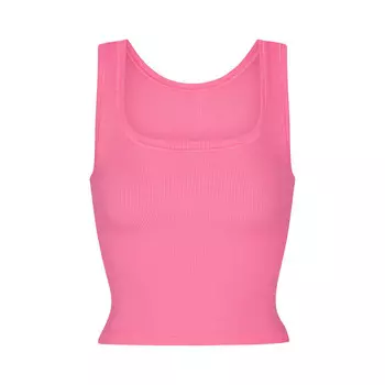 Топ SKIMS Cotton Rib, цвет Sugar Pink