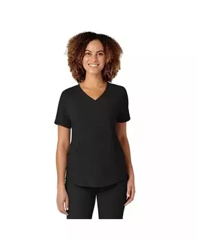 Топ-скраб RENEW размера плюс с V-образным вырезом Wink, черный