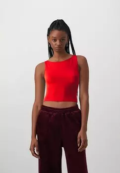 Топ SLASH NECK TANK BDG Urban Outfitters, цвет red/hibiscus