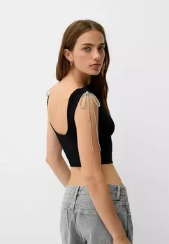 Топ SLEEVELESS Bershka, черный