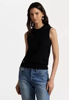 Топ SLEEVELESS CREWNECK SWEATER Polo Ralph Lauren, черный
