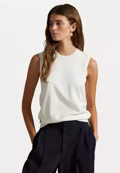 Топ SLEEVELESS CREWNECK SWEATER Polo Ralph Lauren, слоновая кость