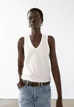 Топ SLEEVELESS Massimo Dutti, белый