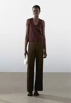 Топ SLEEVELESS Massimo Dutti, бургундия