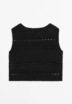 Топ SLEEVELESS Massimo Dutti, черный