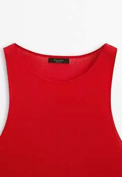 Топ Sleeveless Massimo Dutti, красный