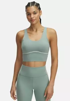 Топ SLEEVELESS MERIDIAN PIPED CROP TANK Under Armour, зеленый