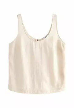 Топ SLEEVELESS SCOOP NECK TANK- REGULAR FIT Next, бежевый