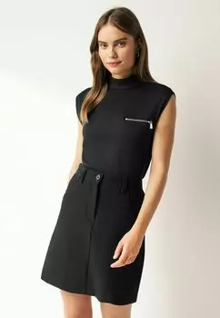 Топ Sleeveless Soft Zip Pocket Regular Fit Next, черный