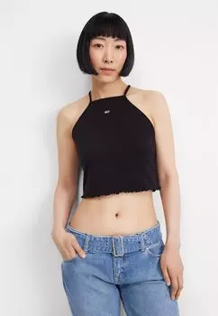 Топ SLIM BABYLOCK TOP Tommy Jeans, черный