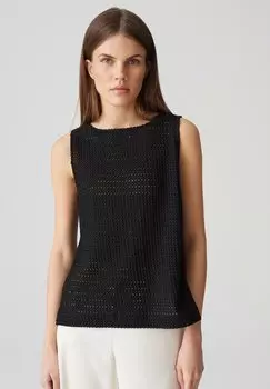 Топ SLIM FIT CROCHET OPUS, черный
