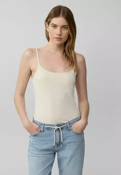 Топ SLIM-FIT MIT VERSTELLBAREN SPAGHETTITRGERN s.Oliver, кремовый