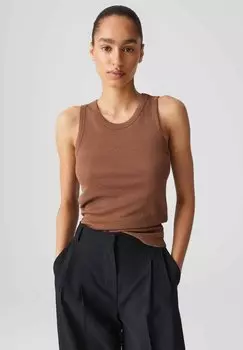 Топ SLIM FIT RIB SPARKLE OPUS, коричневый