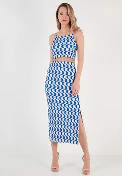 Топ SLIM FIT SET LELA, цвет Royal Blue White