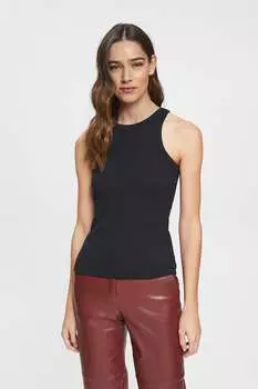 Топ слим с четким рисунком Esprit, черный