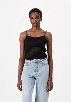 Топ SLIM SCRIPT Tommy Jeans, черный