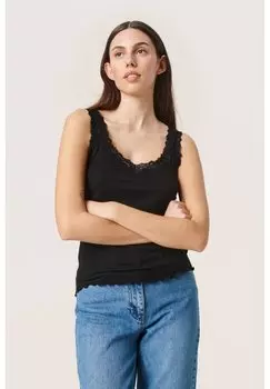 Топ SLLEANDRA SINGLET Soaked in Luxury, черный