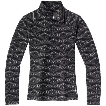 Топ Smartwool Merino 250 Baselayer Pattern с молнией 1/4 - женские, черный