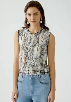 Топ SNAKE PRINT Oui, серый