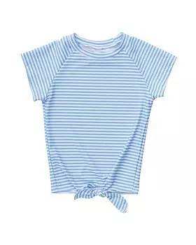 Топ Snapper Rock в устойчивую полоску с узлом Rash, синий