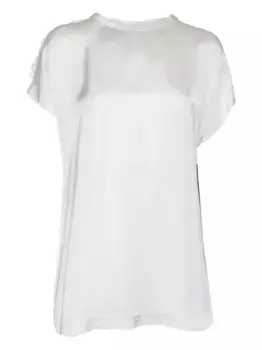 Топ со сборками и кристаллами Fabiana Filippi, белый