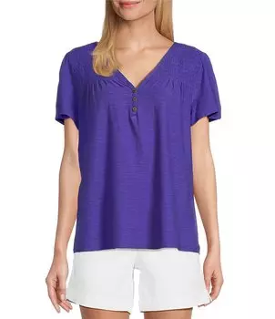 Топ со сборками и развевающимися рукавами Westbound, фиолетовый