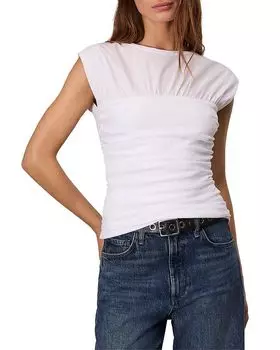 Топ со сборками из слюды rag & bone, белый