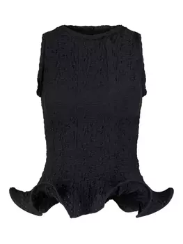 Топ со сборками MSGM, черный