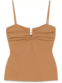 Топ со сборками Nanushka, коричневый