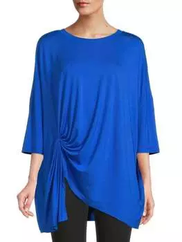 Топ со сборками сбоку Patrizia Luca Blue