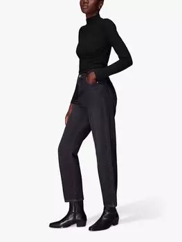 Топ со сборками в стиле ампир Whistles, черный