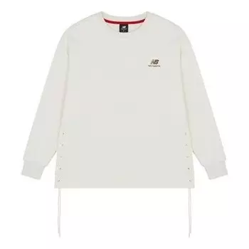 Топ со шнуровкой, топ с длинным рукавом New Balance, белый