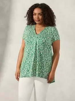 Топ со складками спереди Live Unlimited Curve, зеленый