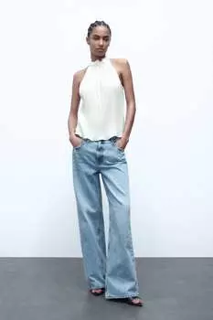 Топ со складками ZARA, экру