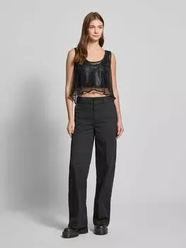 Топ со стразами Karo Kauer, черный