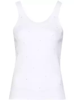 Топ со стразами SANDRO, белый
