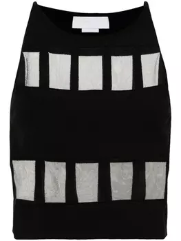 Топ со вставками Genny, черный