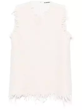 Топ со вставками Jil Sander, нейтральный цвет