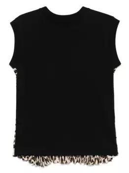 Топ со вставками SACAI, черный