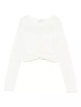 Топ со вставкой из тюля Pinko Kids, белый