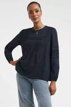 Топ со вставкой-лесенкой Jd Williams, синий