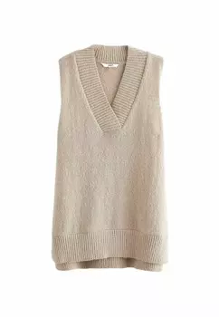 Топ SOFT TOUCH COSY SLEEVELESS V NECK TANK REGULAR FIT Next, бежевый