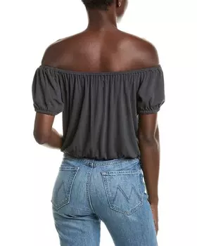 Топ Sol Angeles в рубчик с открытыми плечами, черный